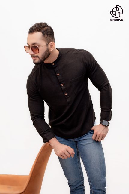 Black Linen Shirt - BCB03/2